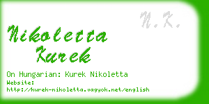 nikoletta kurek business card